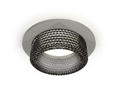 Ambrella Комплект встраиваемого светильника с композитным хрусталем XC6514041 SGR/BK серый песок/тонированный MR16 GU5.3 (C6514, N6151) XC6514041