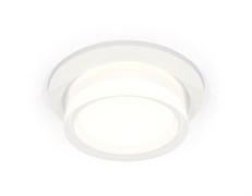 Ambrella Комплект встраиваемого светильника с акрилом XC6512063 SWH/FR/CL белый песок/белый матовый/прозрачный MR16 GU5.3 (C6512, N6241) XC6512063