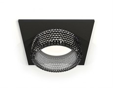 Ambrella Комплект встраиваемого светильника с композитным хрусталем XC6521041 SBK/BK черный песок/тонированный MR16 GU5.3 (C6521, N6151) XC6521041