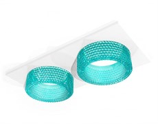 Ambrella Комплект встраиваемого светильника с композитным хрусталем XC6525043 SWH/BL белый песок/голубой MR16 GU5.3 (C6525, N6153) XC6525043