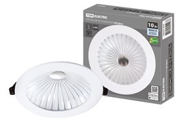 TDM Светильник встраиваемый LED Деко 06, 10 Вт, 4000K, кругл, D170 мм, хром./бел., IP44 SQ0362-0009