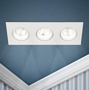 ЭРА Встраиваемый светильник декоративный KL92-3 WH MR16/GU5.3 белый, пластиковый Б0054376
