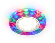 Ambrella Встраиваемый точечный светильник со светодиодной лентой S232 W/CH/M белый/серебро/MR16+3W(LED MULTI) S232 W/CH/M