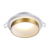 Novotech 370783 SPOT NT21 246 белый/золото Светильник встраиваемый влагозащищенный IP44 GU10 9W 220V WATER 370783