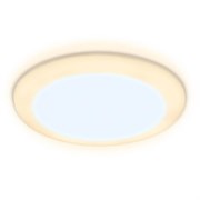 Ambrella Встраиваемый cветодиодный светильник с подсветкой и регулируемым крепежом DCR303 10W+4W 6400K/3000K 85-265V D120*35 DCR303