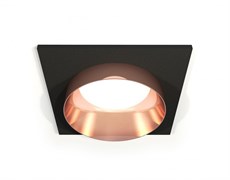 Ambrella Комплект встраиваемого светильника XC6521025 SBK/PPG черный песок/золото розовое полированное MR16 GU5.3 (C6521, N6135) XC6521025