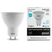 Gauss Лампа Elementary MR16 5.5W 450lm 4100К GU10 LED 13626