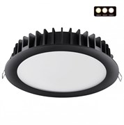 Novotech 358954 SPOT NT22 черный Встраиваемый светодиодный светильник с переключателем цветовой температуры IP20 LED 3000К\4000К\6000К 20W 220V LANTE 358954