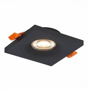 ST LUCE ST205.418.01 Светильник встраиваемый Матовый черный GU10 1*50W  L94xW94xH27 220V Без ламп ST205.418.01