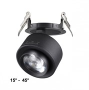 Novotech 358944 SPOT NT22 черный Светильник встраиваемый светодиодный IP20 LED 4000К 18W 220V EDDY 358944