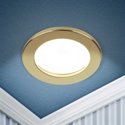 ЭРА Встраиваемый светильник влагозащищенный ЭРА KL95 GD GX53 IP44 золото Б0055810