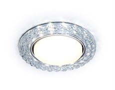 Ambrella Встраиваемый точечный  светильник с LED подсветкой G330 CL прозрачный GX53+3W(LED WHITE) D118*38 G330