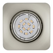 Eglo  Светодиодный встраиваемый светильник PENETO, 1x5W (GU10), 87х87, сталь, никель матовый, теплый 94264