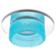 Ambrella Встраиваемый точечный светильник TN351 CH/BL хром/голубой GU5.3+3W (LED COLD) D95*45 TN351