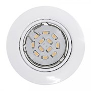 Eglo  Светодиодный встраиваемый светильник PENETO, 1x5W (GU10), Ø87, сталь, белый, теплый 94239