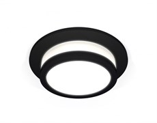 Ambrella Комплект встраиваемого светильника с акрилом XC6513060 SBK/FR черный песок/белый матовый MR16 GU5.3 (C6513, N6221) XC6513060