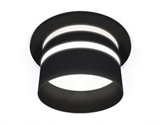 Ambrella Комплект встраиваемого светильника с акрилом XC6513062 SBK/FR черный песок/белый матовый MR16 GU5.3 (C6513, N6236) XC6513062