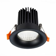 ST LUCE  ST703.448.10 Св-к встр. Черный LED 1*10W 4000K 900Lm Ra>90 38о IP20 D85xH75 170-240V ST703.448.10
