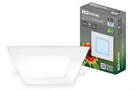 TDM Светильник ультратонкий встраиваемый светодиодный "Даунлайт" квадрат СВО (белый) 3 Вт 4000К SQ0329-0116