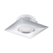 Eglo  Светильник LED встраиваемый PINEDA, 1х6W(LED), 78х78, пластик, хром 95798