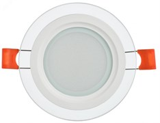 Светильник светодиодный встраиваемый ДВО 1620 со стеклом круг 6Вт 3000К IP20 LDVO0-1620-06-3000-K01 pe797323