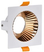 Светильник 4109 встраиваемый поворотный GU10 бел./золото пласт. LT-UVB0-4109-GU10-1-K22 pe654743