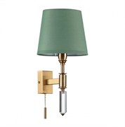 Odeon Light 4887/1W MODERN ODL_EX22 53 бронзовый/зеленый/абажур ткань Бра с выкл. E14 1*40W LONDON 4887/1W
