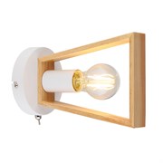 Arte Lamp A8030AP-1WH BRUSSELS Бра с выкл, дерево/белый металл A8030AP-1WH