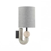 Odeon Light 5410/1WA MODERN ODL_EX23 31 черный матов./серый металл/полирезин/ткань Бра E14 1*40W BAGEL 5410/1WA