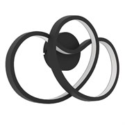 Eglo 900949 Бра GIANELLA, 12W (LED), 3000K, 1100lm, L365, B240, H100, сталь, черный / пластик, белый 900949