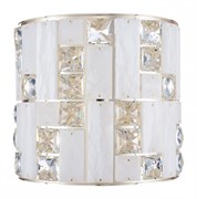 Odeon Light 5072/28WL HALL ODL24 495 золото/прозрачный/белый/металл/хрусталь/алебастр Бра LED 15W 3700K CROSSA 5072/28WL