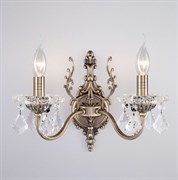 Eurosvet Бра с хрусталем 3281/2 античная бронза / прозрачный хрусталь 00000065239