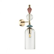 Odeon Light 4855/1WA CLASSIC ODL_EX21 золото/раноцветн./керамика/стекло Бра E14 1*40W BIZET 4855/1WA