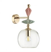 Odeon Light 4855/1WB CLASSIC ODL_EX21 золото/раноцветн./керамика/стекло Бра E14 1*40W BIZET 4855/1WB