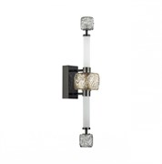 Odeon Light 5427/28WL L-VISION ODL_EX24 21 черный хром/белый/дымчатый/коньячный/металл/стекло/акрил Бра LED 28W 3000K KLIFF 5427/28WL