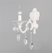 Eurosvet Классическое бра с хрусталем 10108/1 белый/прозрачный хрусталь Strotskis a045450