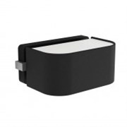 Eglo 39968 Бра SAVAZZA, 2x40W, E27, L240, H100, A155, сталь, черный, серебряный/текстиль, пластик, черный, белый 39968