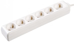 IEK Удлинитель У06 6 мест 2Р+PЕ/5метров 3х1мм2 16А/250 WYP10-16-06-05-Z-N