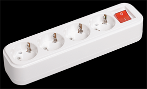 IEK Розетка переносная разб. с выкл. К04В 4 места CLASSIC KYP11-16-04-00-ZK