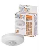 TDM Датчик движения инфракрасный (потолочный) ДДП-Н-01 (100Вт, 10-420с, 6м, 10+Лк, 120(сбоку)+360(сверху)гр, IP20) "Народный" SQ0324-0301