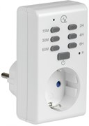 IEK РТЭ-2 Розетка-таймер электронный с индикацией 15мин-6ч 16А IP20 ERT-12-1-16-O-00-4-20-K01