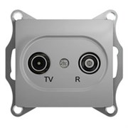 GLOSSA TV-R РОЗЕТКА одиночная 1DB, АЛЮМИНИЙ GLOSSA TV-R РОЗЕТКА одиночная 1DB, АЛЮМИНИЙ