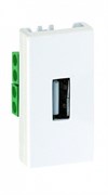 Simon 27 Мех Слоновая кость Разъём USB тип &quot;А&quot;, узкий, винты, S27