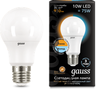 Gauss Лампа A60 10W 930lm 3000K/4100K E27 изм.цвет.темп. LED 102502110-T