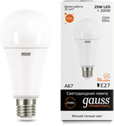 Gauss Лампа Elementary A67 25W 2000lm 3000K E27 LED 73215