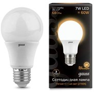 Gauss Лампа A60 7W 680lm 3000K E27 LED 102502107