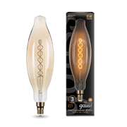 Gauss Лампа Filament BT120 8W 620lm 2400К Е27 golden flexible LED 156802008