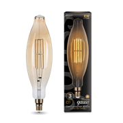 Gauss Лампа Filament BT120 6W 780lm 2400К Е27 golden straight LED 155802008