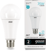 Gauss Лампа Elementary A67 35W 2740lm 4100K E27 LED 70225