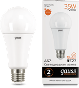 Gauss Лампа Elementary A67 35W 2670lm 3000K E27 LED 70215